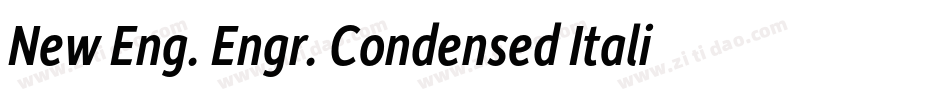 New Eng. Engr. Condensed Italic字体转换